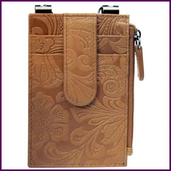 RFID Blocking Boot Wallet with Security Chain & Zipper Lock - Genuine Leather